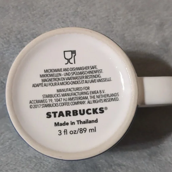 Starbucks Coffee Set Of Two Demitasse - Paris -France 3oz Mini Mug NIB - Picture 7 of 9